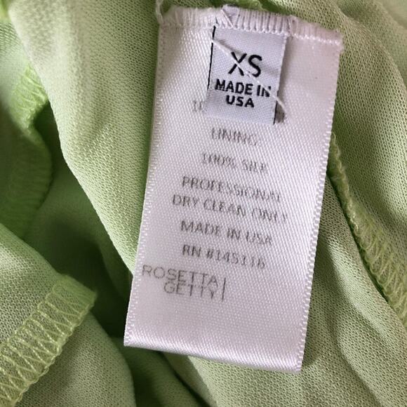 Rosetta Getty Balloon Dress Relaxed Sleeveless V-Neck Shift Maxi Green Size XS - Picture 10 of 12